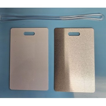 White Dye Sublimation Aluminum Luggage Tag Blanks Pack of  25  (1-Sided)